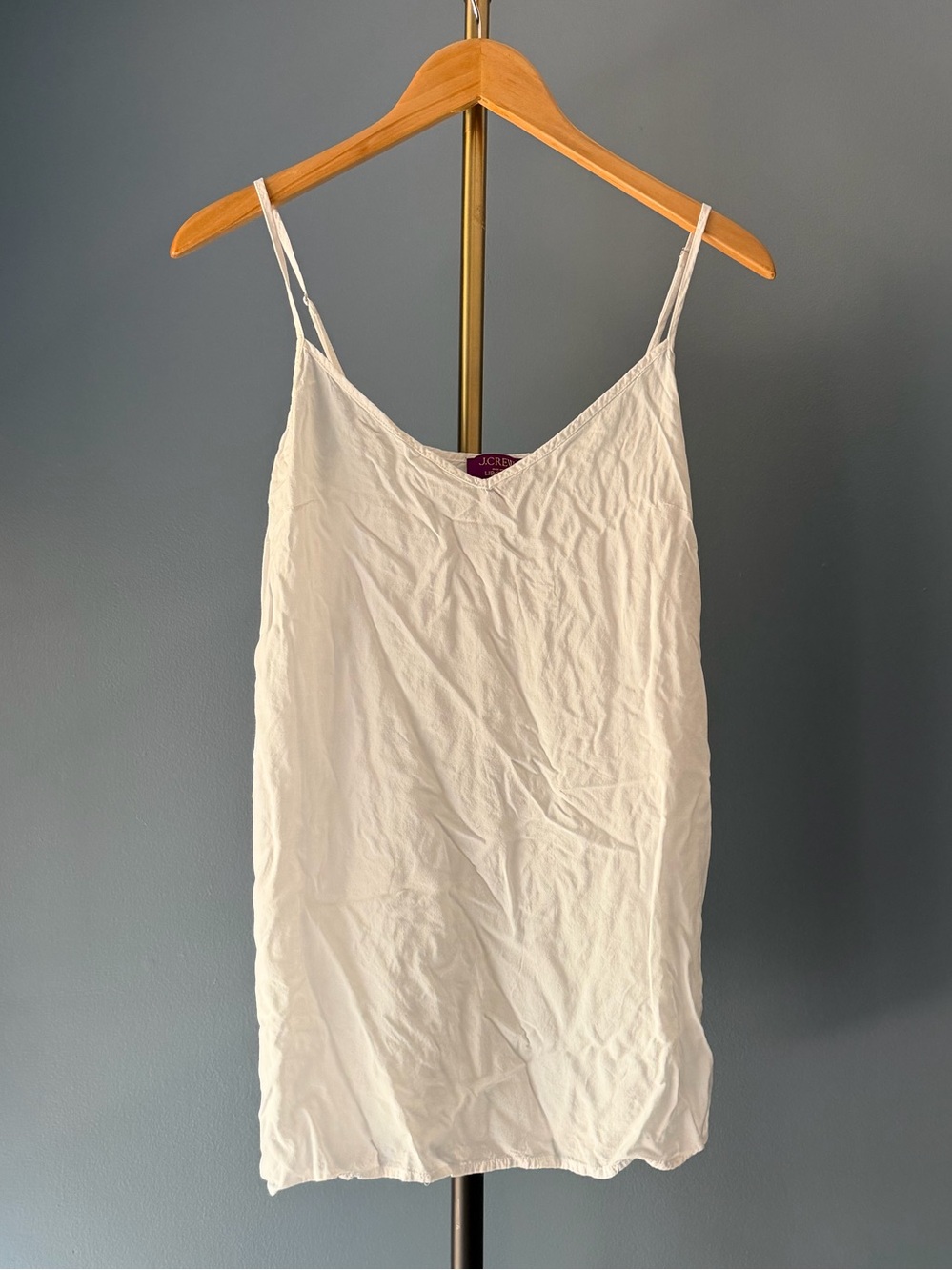 J. Crew White V-Neck Spaghetti Strap Camisole